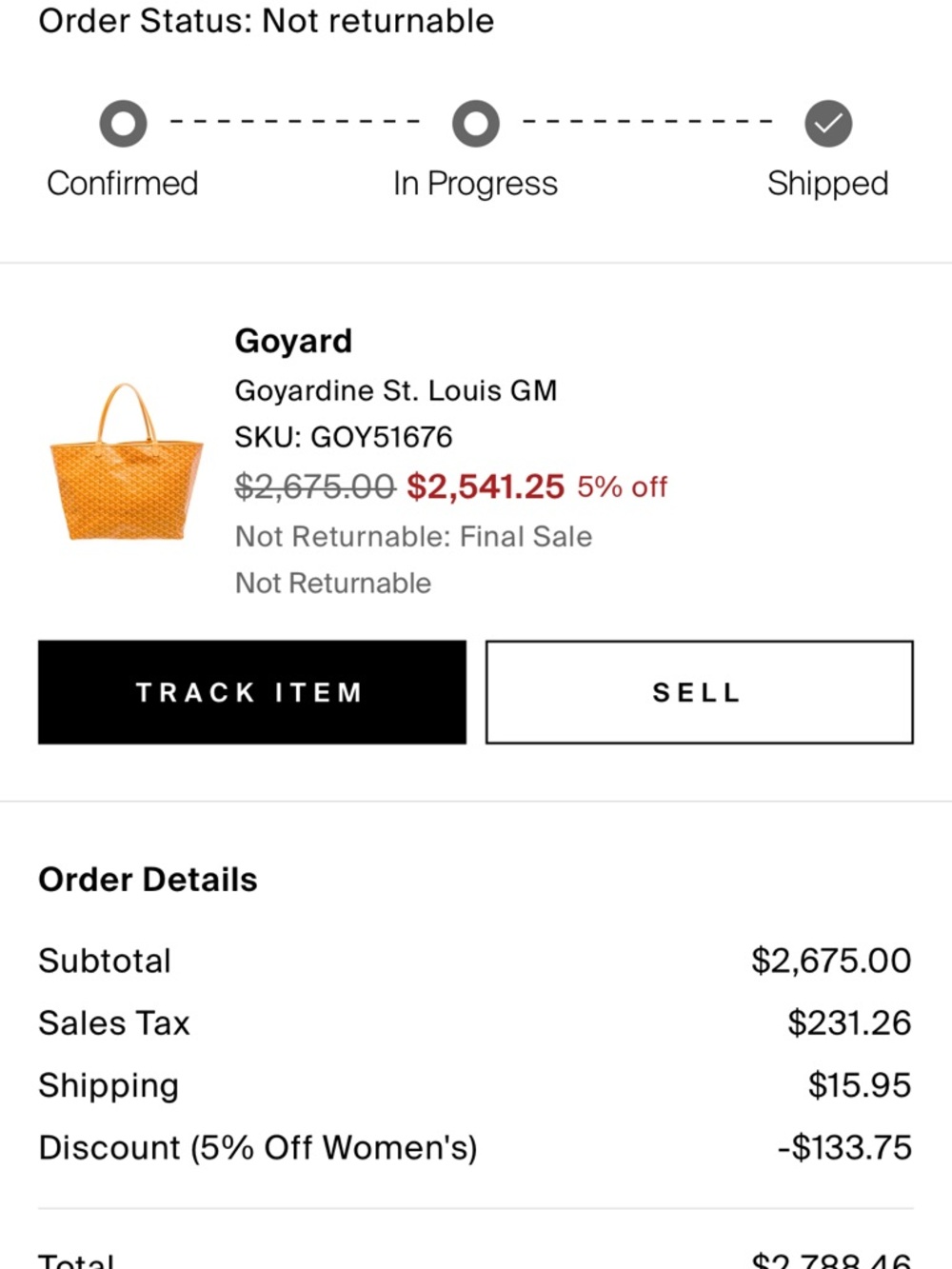 Goyard St. Louis GM Tote in Orange Goyardine